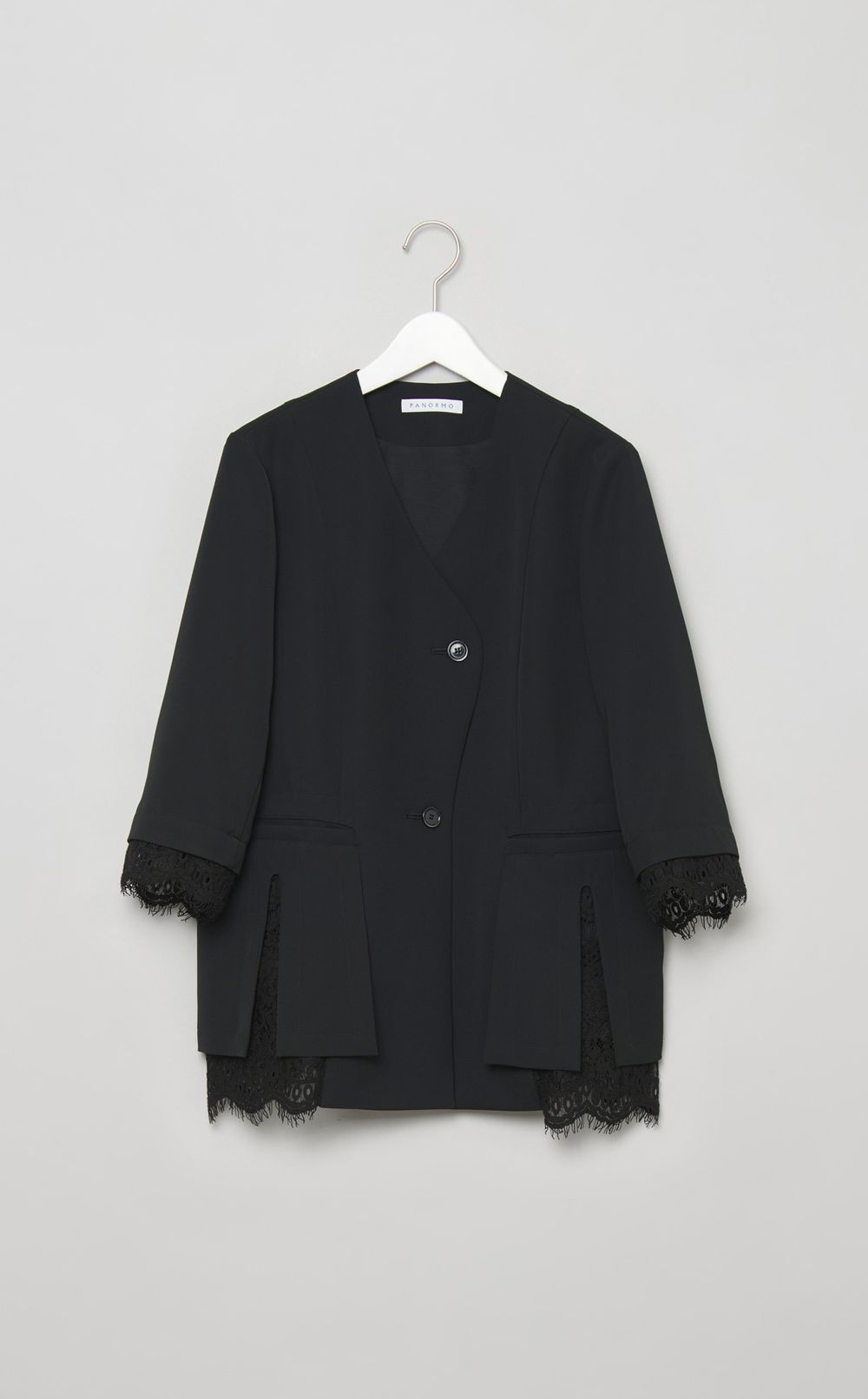 フレームレースノーカラージャケット