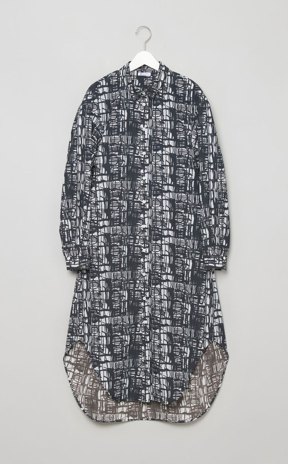 アートプリントシャツワンピース
