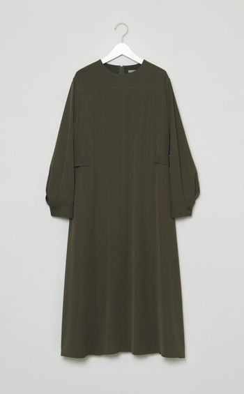 サテンサイドシームワンピース