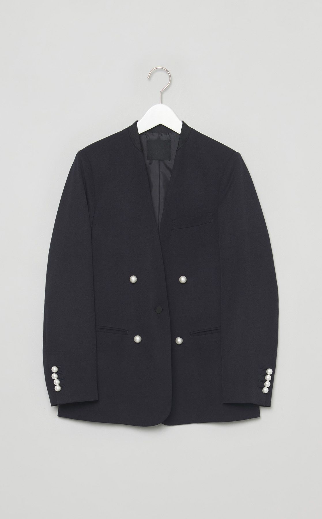 CINOH ノーカラージャケット　ブラック　パールボタン CINOH(チノ)｜BLACK FORMAL ノーカラージャケット/ブラック