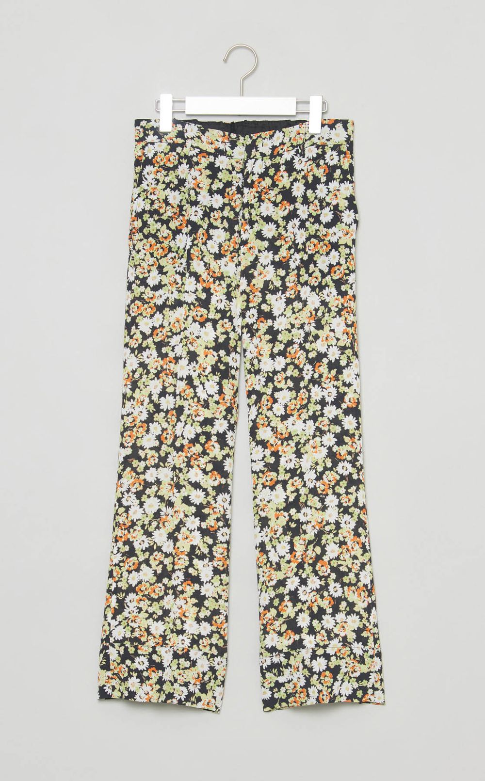 フラワープリントストレートパンツ