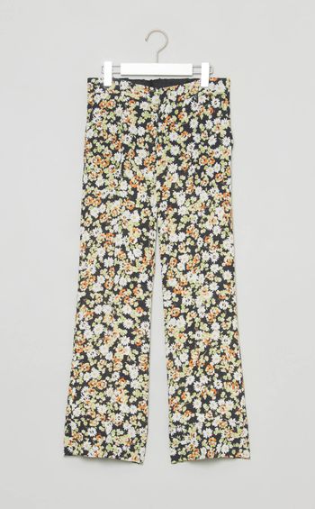 フラワープリントストレートパンツ