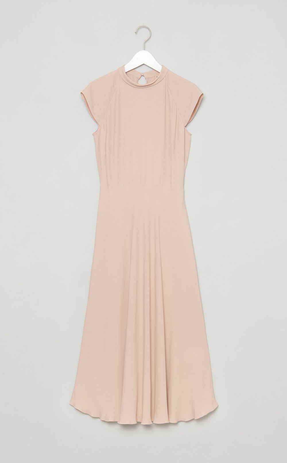 ハイネックキャップスリーブワンピース