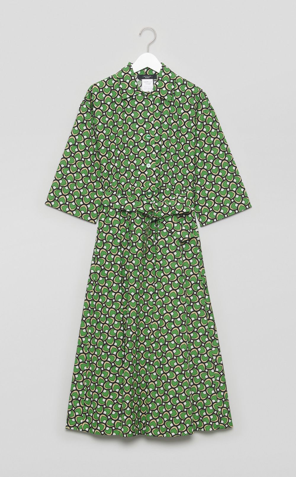 ジオメトリックプリントコットンワンピース