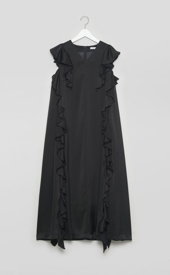 サイドフリルVネックワンピース