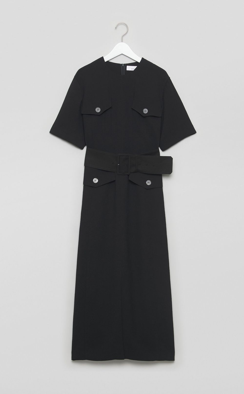 フロントポケットベルテッドワンピース