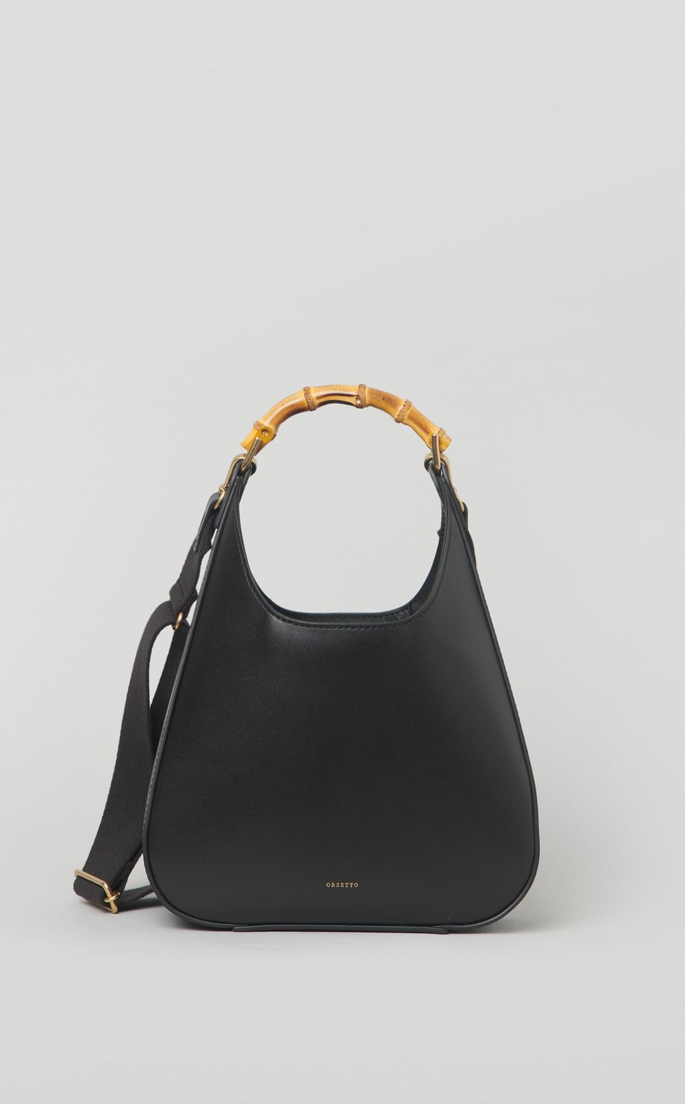 バンブーハンドルショルダーバッグ