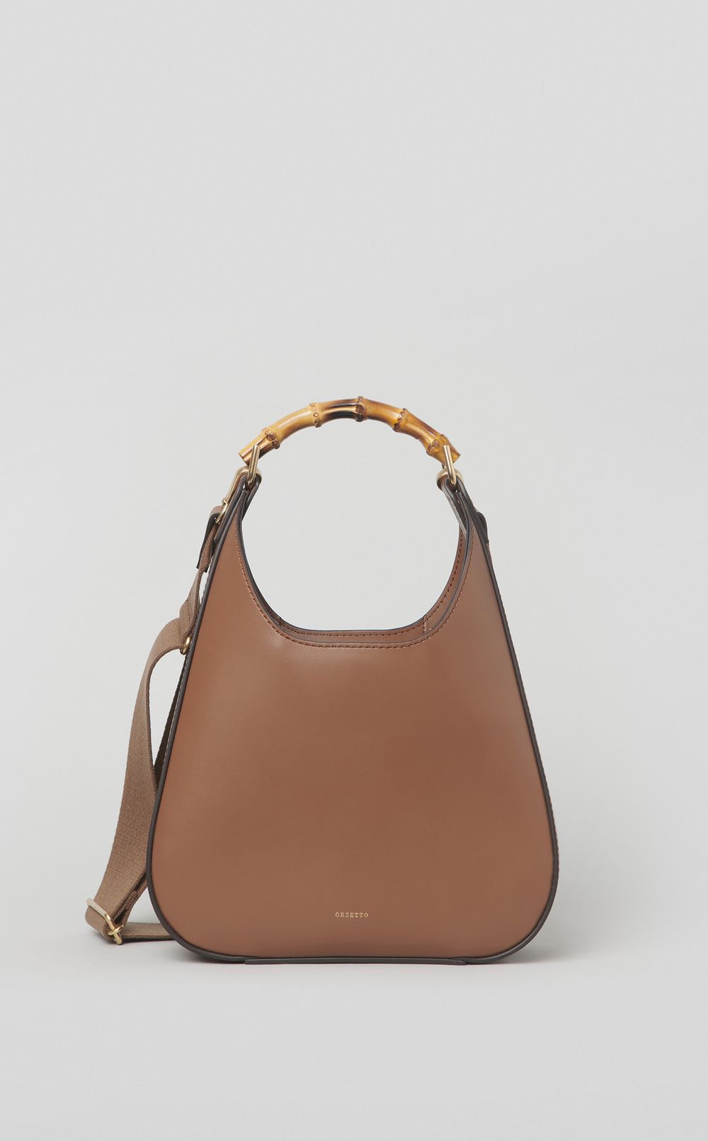 バンブーハンドルショルダーバッグ