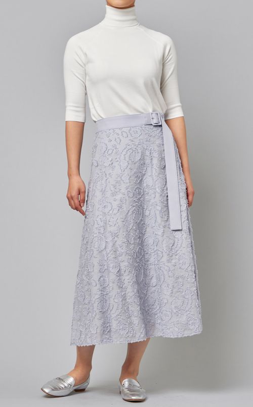ベルテッドジャガードスカート
