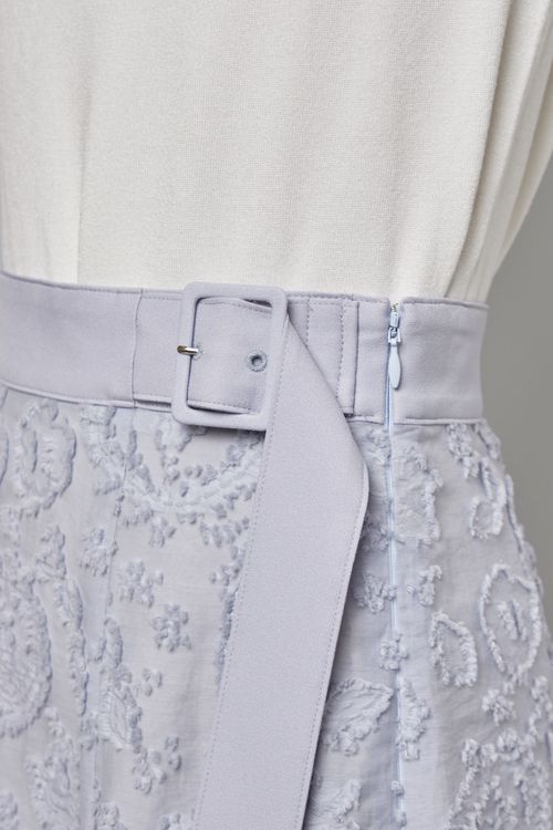 ベルテッドジャガードスカート