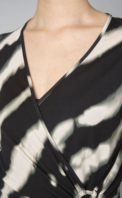 ゼブラプリントジャージラップワンピース