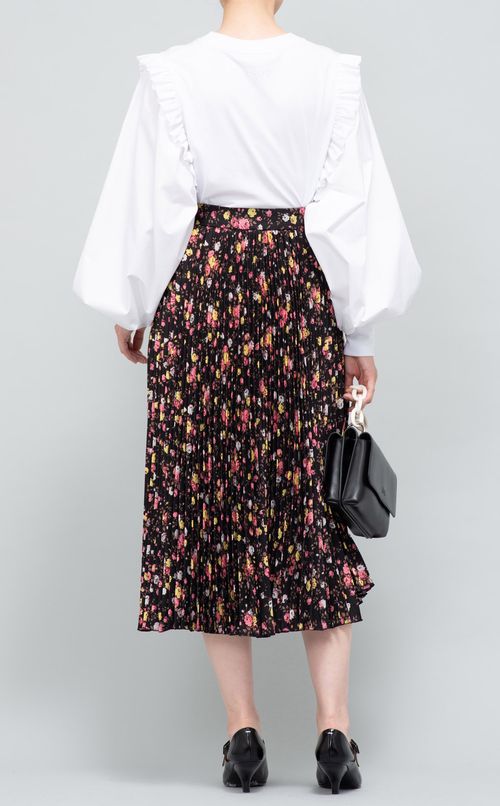 フラワープリントプリーツスカート