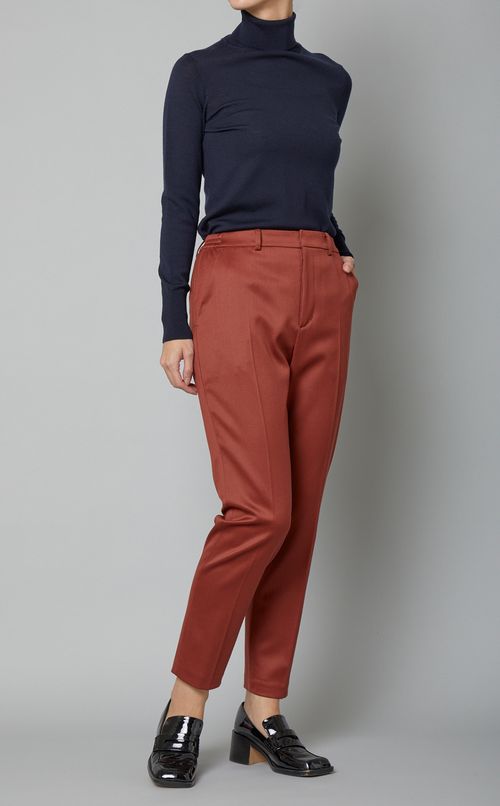 ウール混テーパードイージーパンツ