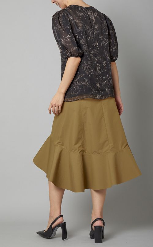 フラワープリントブラウス