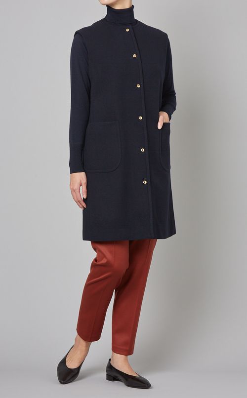 ウール混テーパードイージーパンツ