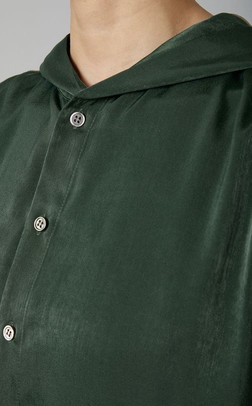 バイカラーフーディブラウス