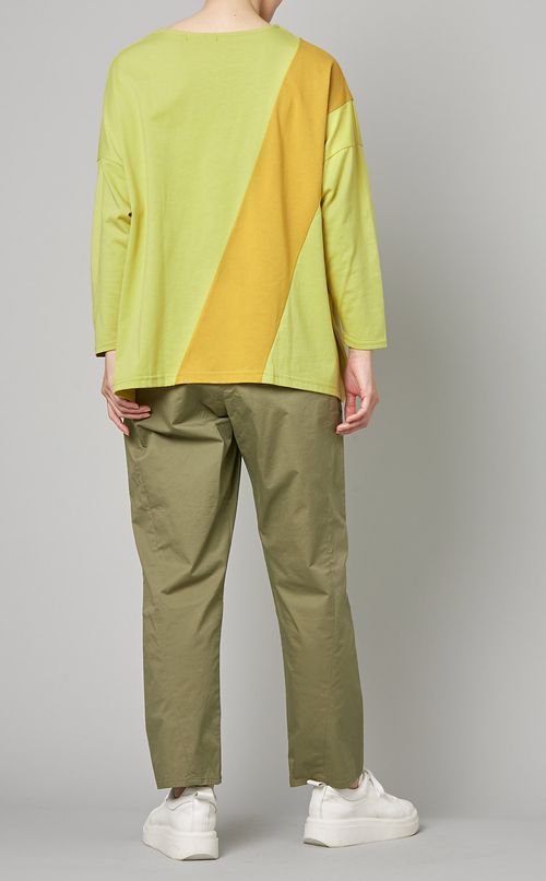 バイカラーワイドカットプルオーバー