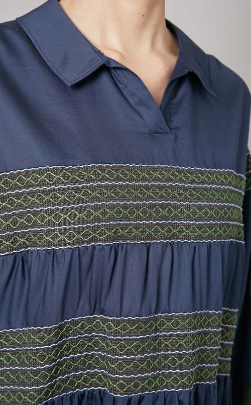 エンブロイダリーボーダーワンピース