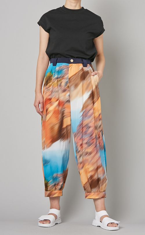 マルチプリントバルーンパンツ