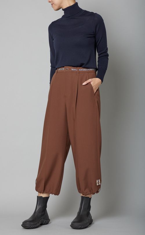 チロリアンベルトワイドパンツ