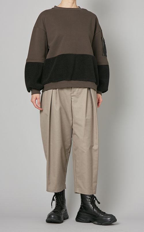 バイカラーレイヤードプルオーバー