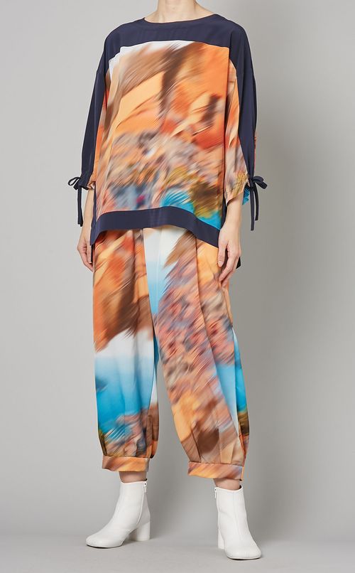 マルチプリントバルーンパンツ