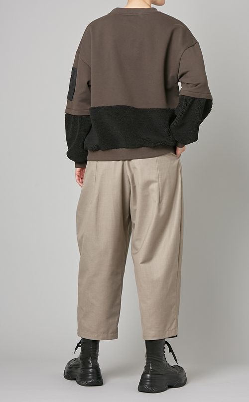 バイカラーレイヤードプルオーバー