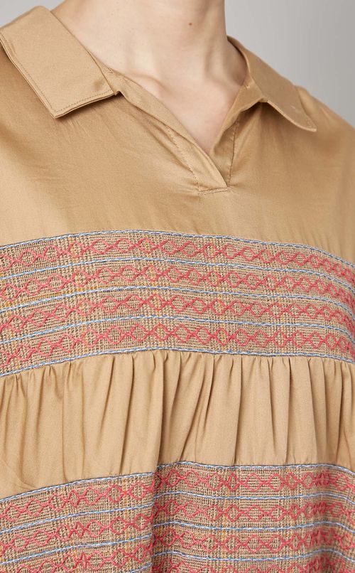 エンブロイダリーボーダーワンピース