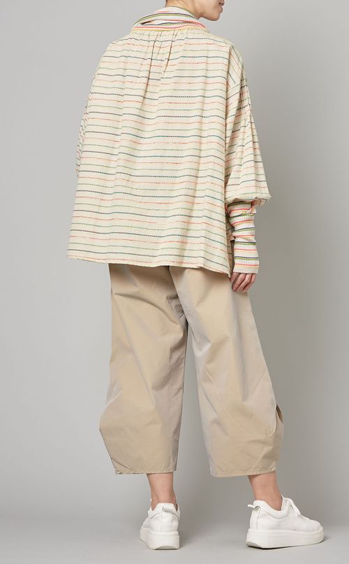 マルチボーダーハイネックプルオーバー