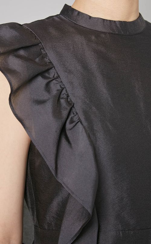 シフォンフリルスリーブワンピース