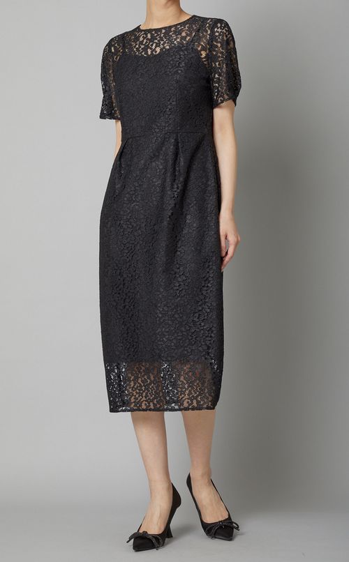 パイピングレースコクーンワンピース