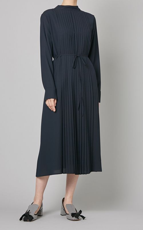 ボウタイAラインプリーツワンピース