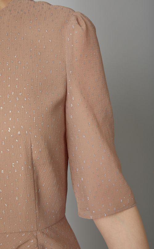 ラメドビースリットドレス