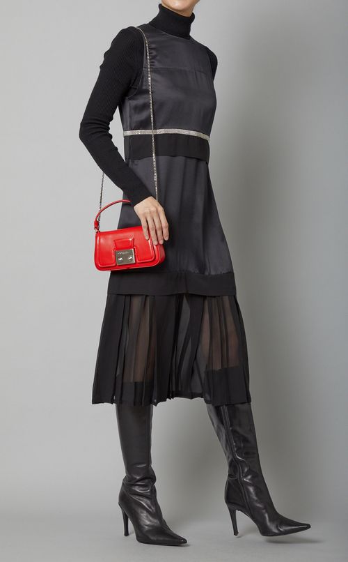 プリーツ切替ノースリーブワンピース