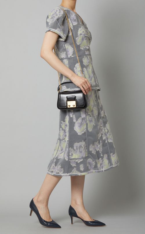 オーガンジーフラワーフレアミディスカート