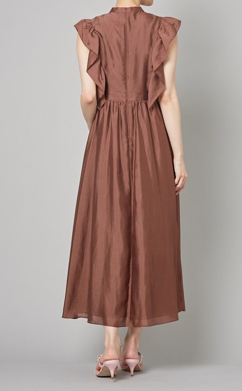 シフォンフリルスリーブワンピース