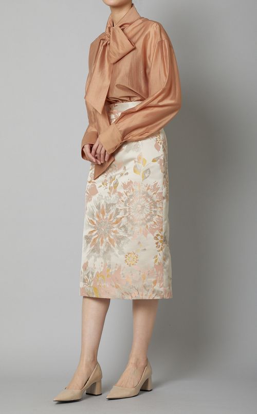 フラワージャガードタイトスカート