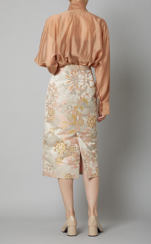 フラワージャガードタイトスカート