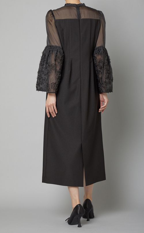 フラワースリーブワンピース