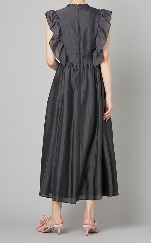 シフォンフリルスリーブワンピース