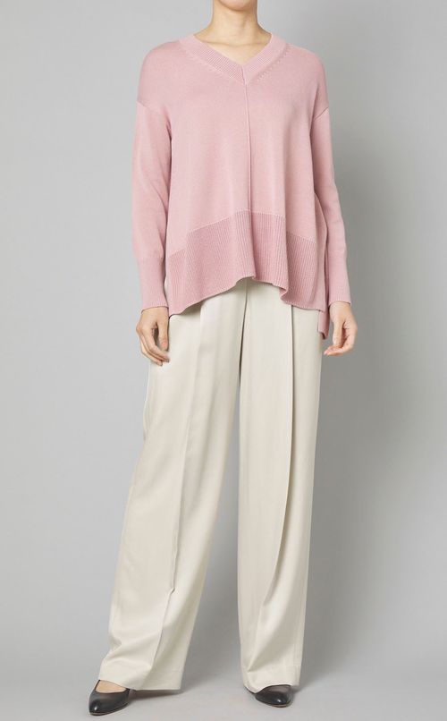 シングルプリーツワイドパンツ