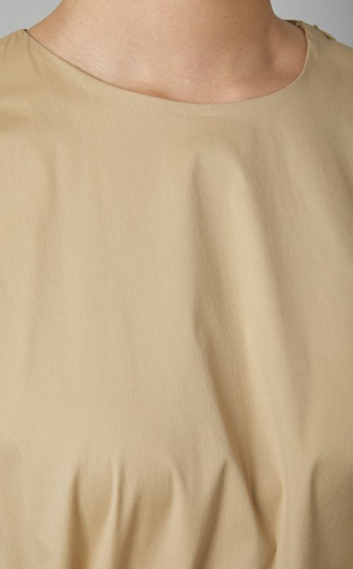 ウエストリボンショートスリーブブラウス