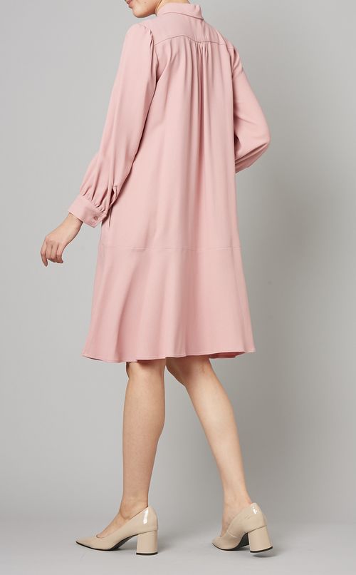 ウエストマークミディシャツワンピース