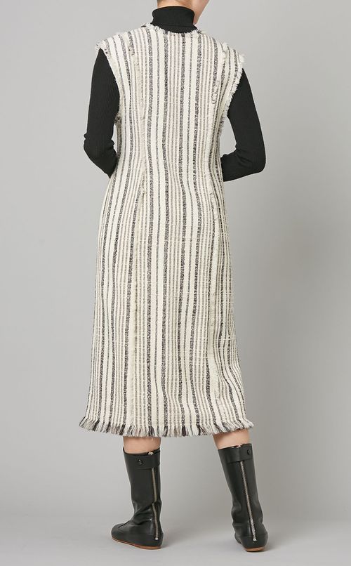 カットオフツイードVネックジレワンピース