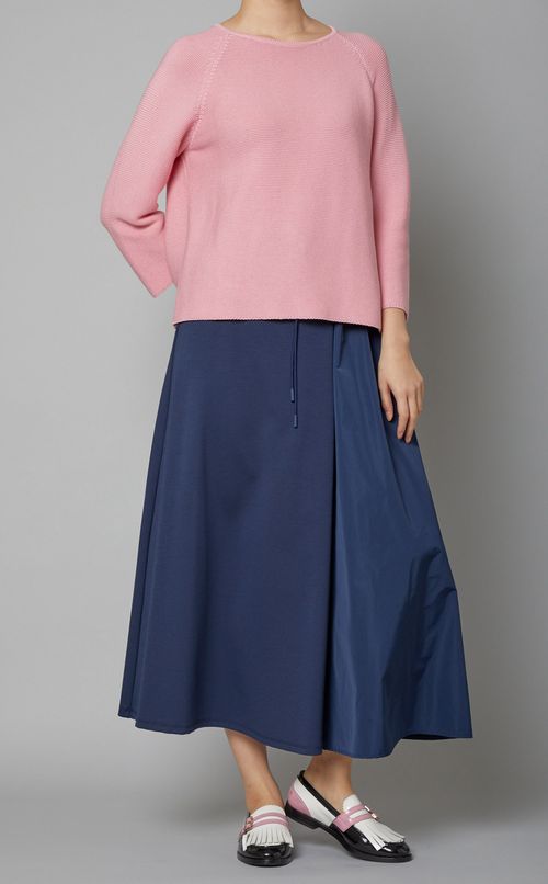 タフタ切替ドローコードギャザースカート