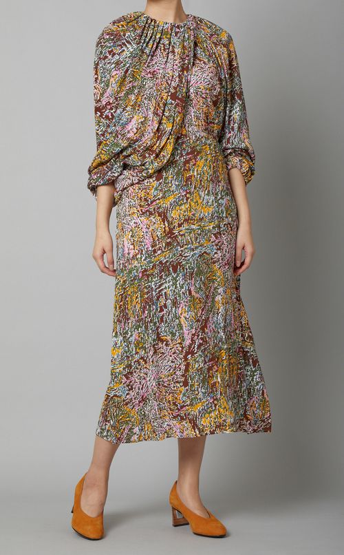 アシンメトリースリーブワンピース