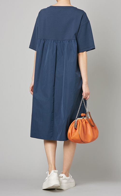 タフタ切替ショートスリーブワンピース