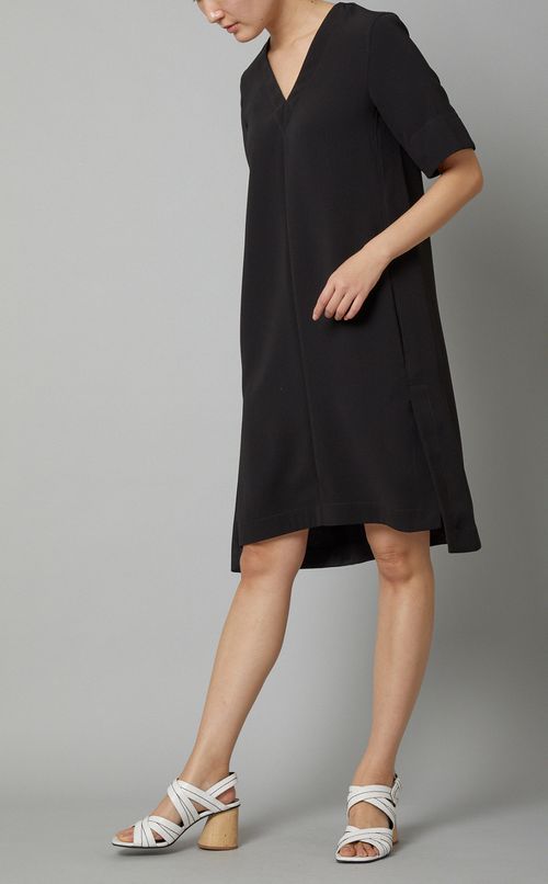 スカーフネックショートスリーブワンピース