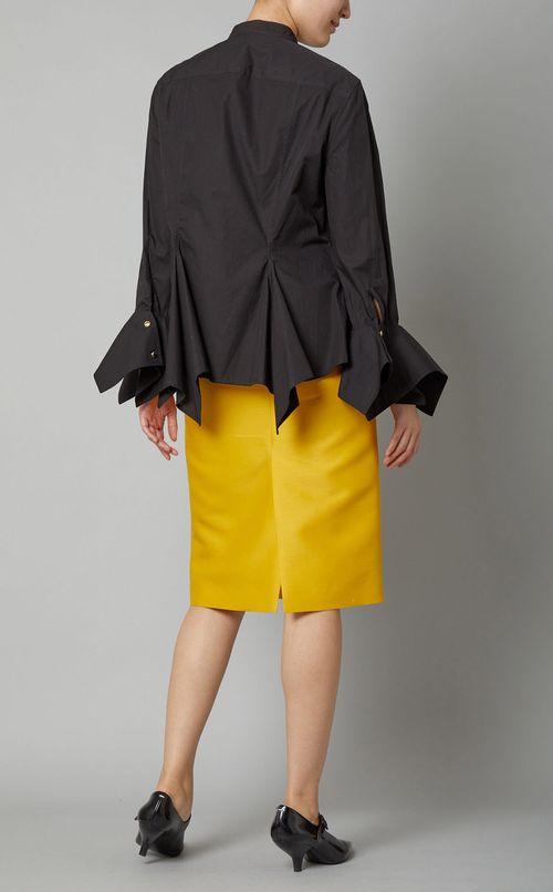 コットンスカーフヘムブラウス