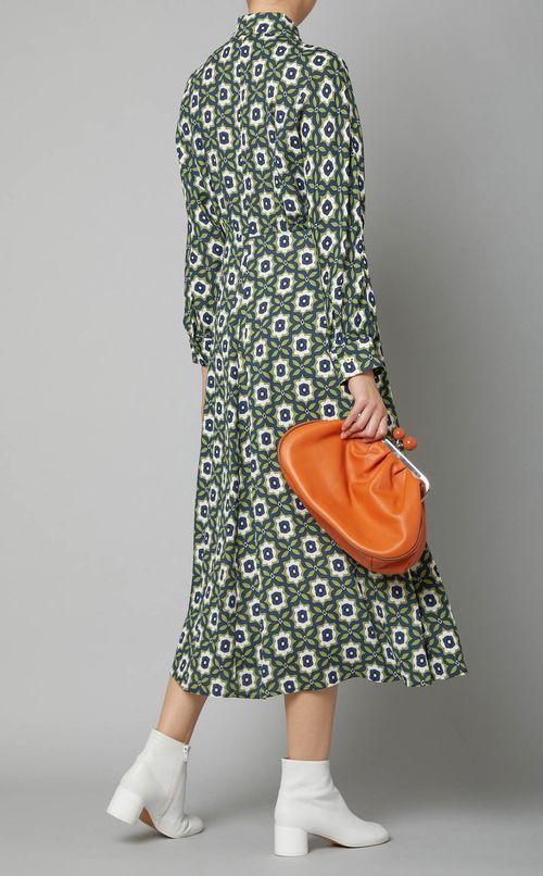 ジオメトリックプリントロングワンピース